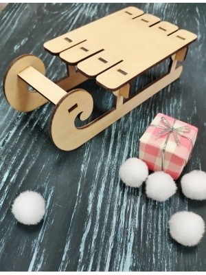 Заготовка-Санки размер 6*3*2см Заготовка-Санки размер 6*3*2см