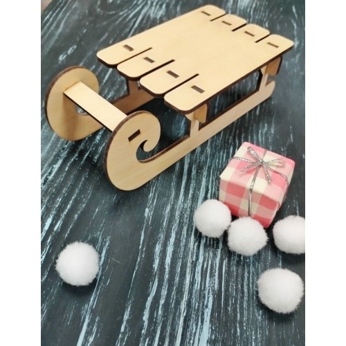 Заготовка-Санки средние,Размер 14*7*4.5см