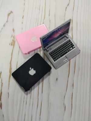 Ноутбук APLLE  для куклы, цв-розовый,  4,5*3см