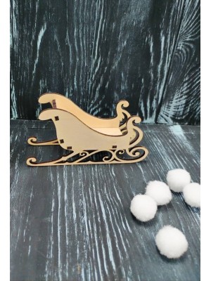 Заготовка-Санки фигурные размер 11.5*5.5см Заготовка-Санки фигурные размер 11.5*5.5см