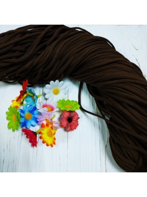 Полиэфирный шнур для вязания,4мм,цв-коричневый,100м
