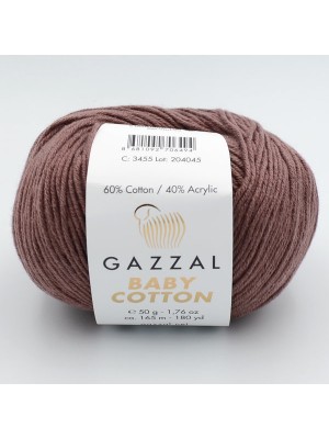 Gazzal Baby Cotton, 50 гр- 165 м, цв- мокко