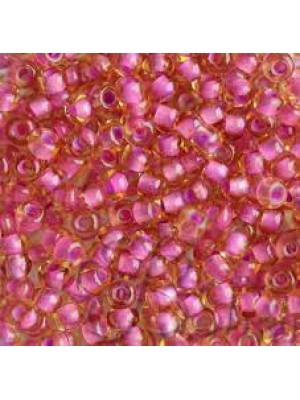 Чешский бисер   10/0 ,5 грамм, цв 10022- янтарный с розовой линией внутри