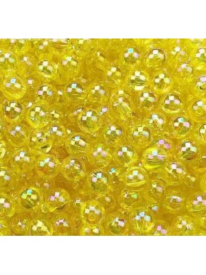Бусины акриловые-Фантазия, 6 мм,,цв-желтый,48-50шт