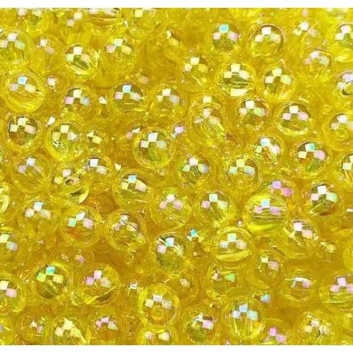 Бусины акриловые-Фантазия, 6 мм,,цв-желтый,48-50шт