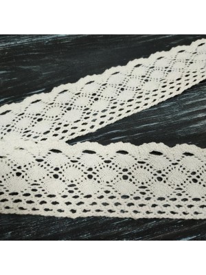 Кружево вязанное ажурное,цв-черный,4,5см,цена за 1 метр