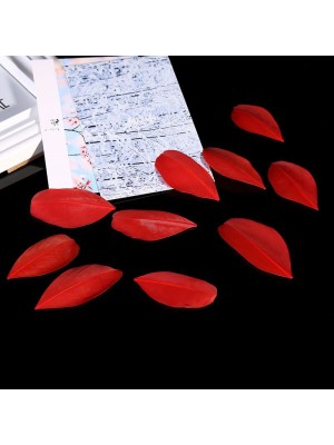Перья декоративные,цв-красный,размер 5-7 см,цена за 50 шт