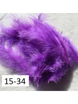 Перья декоративные,цв-фиолетовый,размер10-15 см,цена за 50 шт