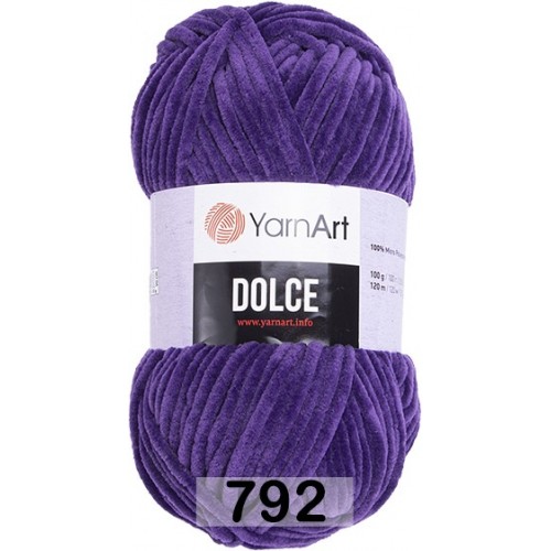 Плюшевая пряжа Dolce YarnArt ,№792,цв-фиолетовый,100гр