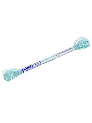 Нитки для вышивания "Gamma" мулине металлик 100% полиэстер 11 м  голубой