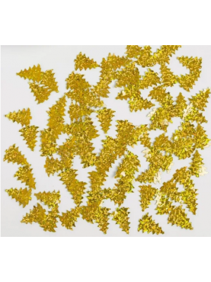 Пайетки елочки,цв-золото-голограмма,2,2*1,6 см ,10 гр