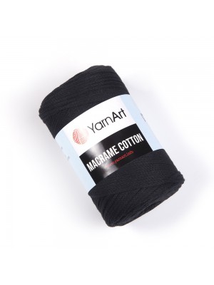 Хлопковый шнур Ярнарт Макраме Коттон (Yarnart Macrame Cotton) цвет 750-черный