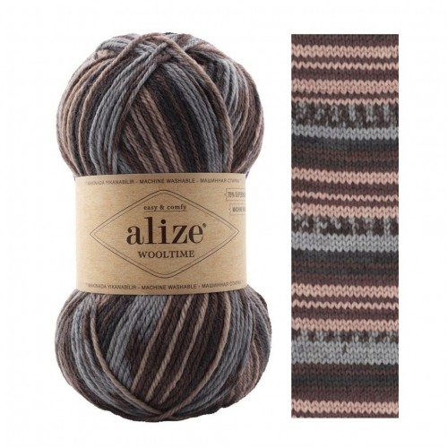  Пряжа Alize Wooltime (Вултайм), 100 гр-200 метров, цв-прин 11015