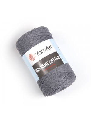 Хлопковый шнур Ярнарт Макраме Коттон (Yarnart Macrame Cotton) цвет 774-темно-серый меланж
