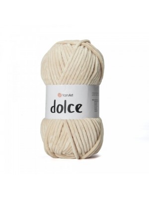 Плюшевая пряжа Dolce YarnArt ,№857,цв-абрикос(светло-светло бежевый)