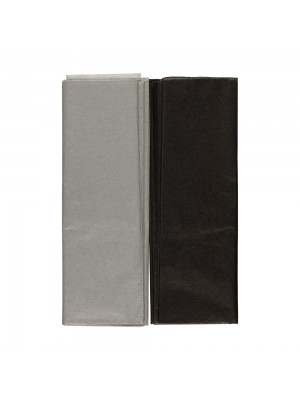 Папиросная бумага Бумага "Тишью" 50 x 70 см 10 л.черный/серый Папиросная бумага Бумага "Тишью" 50 x 70 см 10 л.черный/серый
