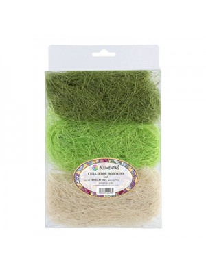 Сизалевое волокно 30 г ± 3 г  Белый/св. зеленый/т. зеленый