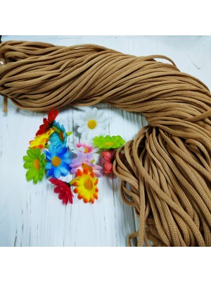 Полиэфирный шнур для вязания,4мм,цв-св-коричневый,100м