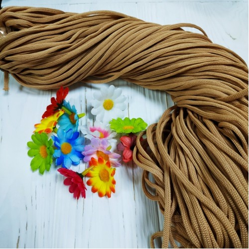 Полиэфирный шнур для вязания,4мм,цв-св-коричневый,100м