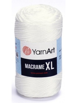 Шнур Yarnart Macrame XL,100% полиэстер, 250 гр-130м,цвет 154-белый