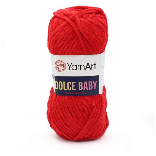 Пряжа YarnArt Dolce Baby, 50гр-85 метров, №748-красный