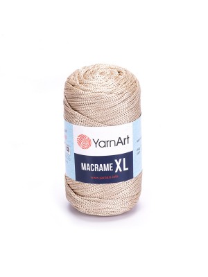 Шнур Yarnart Macrame XL,100% полиэстер, 250 гр-130м,цвет 166 кофе с молоком
