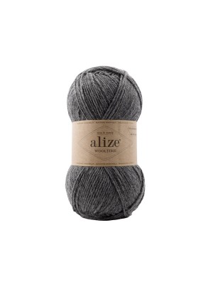  Пряжа Alize Wooltime (Вултайм), 100 гр-200 метров, цв-серый меланж