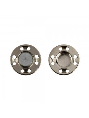 Кнопка пришивная "Gamma" магнитные металл d 18 мм 1 шт №01 под никель Кнопка пришивная "Gamma" магнитные металл d 18 мм 1 шт №01 под никель