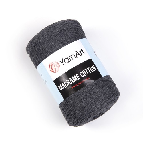 Хлопковый шнур Ярнарт Макраме Коттон (Yarnart Macrame Cotton) цвет 758-темно-серый