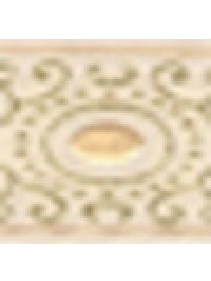 Лента полиэстер-жаккард, 16 мм,цв,кремовый/золото цена за 1 метр