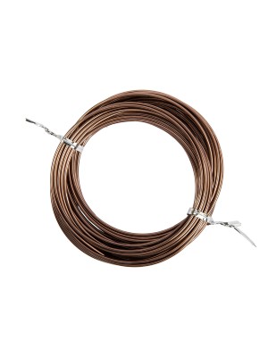 Проволока для плетения ММ-004-15,цв-№15 т.коричневый,2мм.-намотка 10 м Проволока для плетения ММ-004-15,цв-№15 т.коричневый,2мм.-намотка 10 м