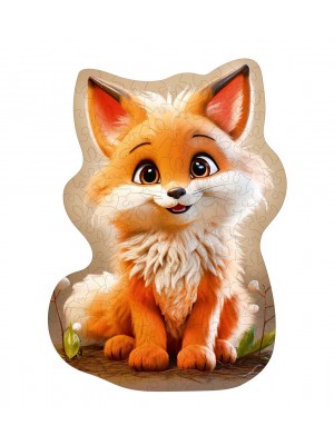 Пазл фигурный деревянный "Веселый лисенок" 154 элемент.