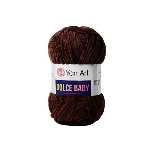 Пряжа YarnArt Dolce Baby, 50гр-85 метров, №775-темно-коричневый