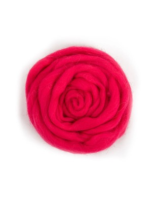 "Шерсть для валяния" 100% полутонкая шерсть 50 г №1014 мальва