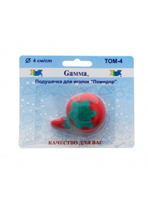 Игольница-подушечка для игл "Помидор" 4 см  красный 1шт