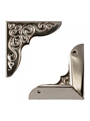  Уголки для альбомов 42.5 х 30 х 7 мм  2 шт. под серебро