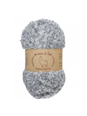 Пряжа ALPACA BOUCLE WS (АЛЬПАКА БУКЛЕ ВУЛ СИ) 96 - СЕРЫЙ МЕЛАНЖ Пряжа ALPACA BOUCLE WS (АЛЬПАКА БУКЛЕ ВУЛ СИ) 96 - СЕРЫЙ МЕЛАНЖ