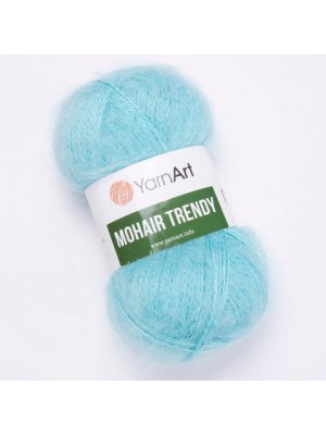 Пряжа Ярнарт Мохер Тренди (Yarnart Mohair Trendy) цвет 142 - ВОДНАЯ ЗЕЛЕНЬ