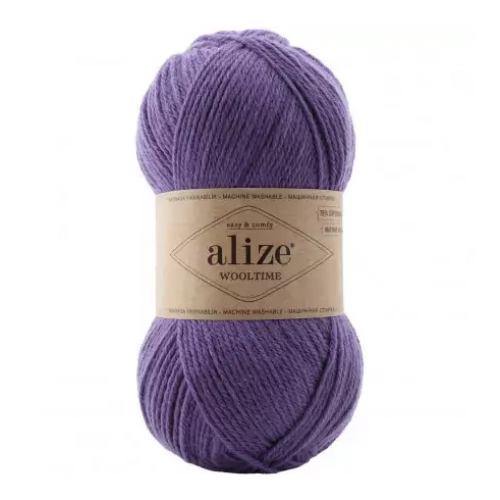  Пряжа Alize Wooltime (Вултайм), 100 гр-200 метров, цв-фиолетовый