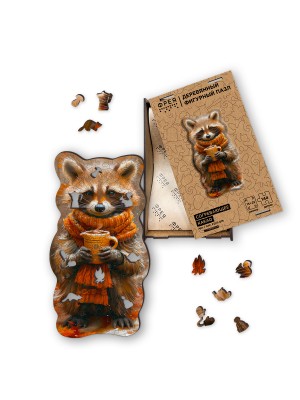 Пазл фигурный деревянный "Согревающее какао" 144 элемент. Пазл фигурный деревянный "Согревающее какао" 144 элемент.