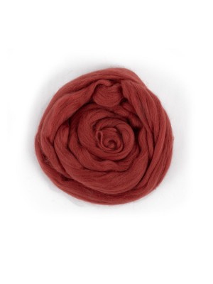 "Шерсть для валяния" 100% полутонкая шерсть 50 г №0982 гранат