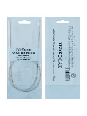 Спицы GAMMA круговые сталь d 1.8 мм 80 см 1 шт с металлической леской Спицы GAMMA круговые сталь d 1.8 мм 80 см 1 шт с металлической леской