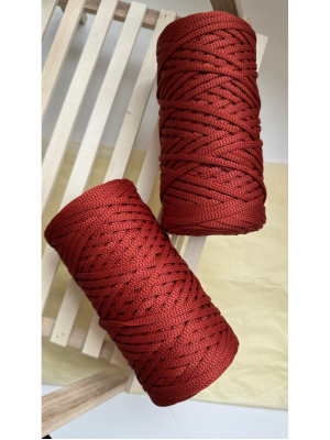 Полиэфирный шнур-Хомячок 5мм, цвет  теракотовый