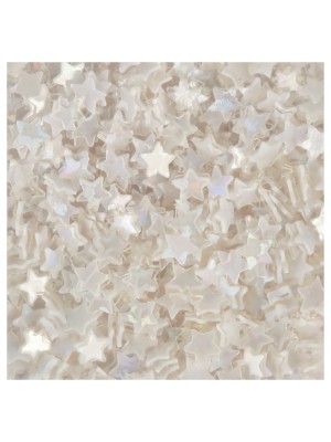 Декоративные блестки(глиттер)"звезды" 3 мм 5 г белый с фиолетовым отливом/white with violet tint Декоративные блестки(глиттер)"звезды" 3 мм 5 г белый с фиолетовым отливом/white with violet tint
