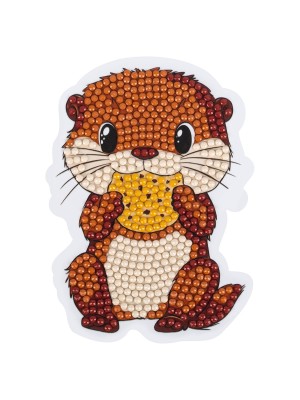 Кристальная (алмазная) мозаика "ФРЕЯ" магнит "Выдра с печенькой" 8 х 11 см Кристальная (алмазная) мозаика "ФРЕЯ" магнит "Выдра с печенькой" 8 х 11 см