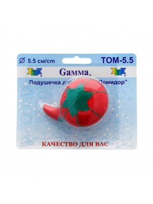 Игольница-подушечка для игл "Помидор" 5.5 см  красный 1шт