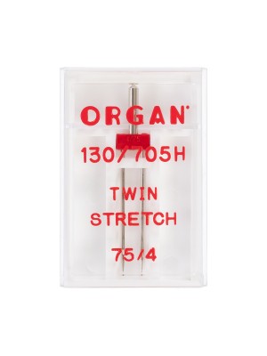 Иглы для быт. шв. машин "ORGAN" 75/4 1 шт в пенале двойные трикотаж Иглы для быт. шв. машин "ORGAN" 75/4 1 шт в пенале двойные трикотаж