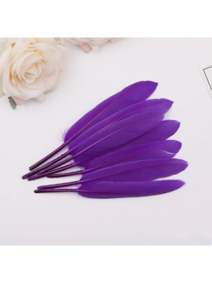 Перья декоративные,цв-фиолетовый,размер 10-13см,цена за 50 шт