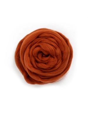 "Шерсть для валяния" 100% полутонкая шерсть 50 г №0081 терракот