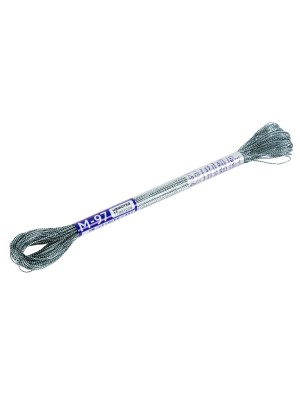 Нитки для вышивания "Gamma" мулине металлик 100% полиэстер 11 м серебристый с зеленцой